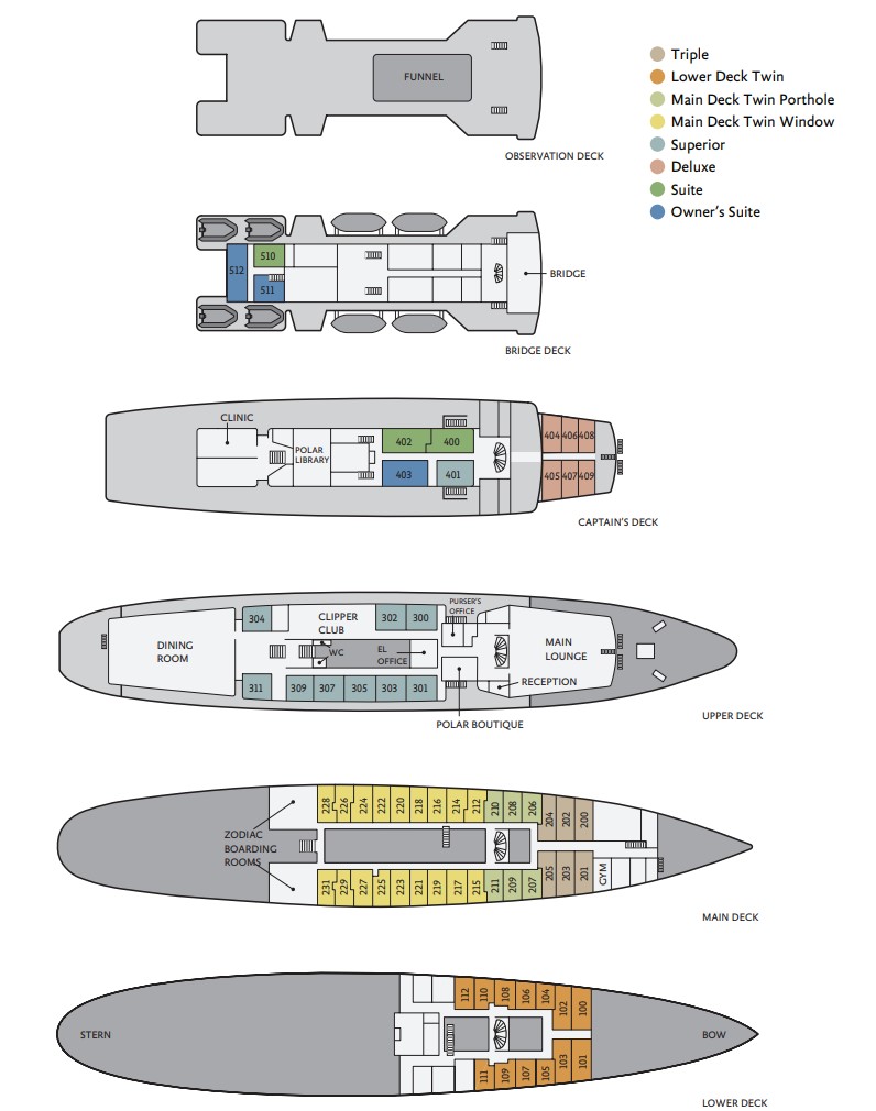 Ocean Adventurer deck plan