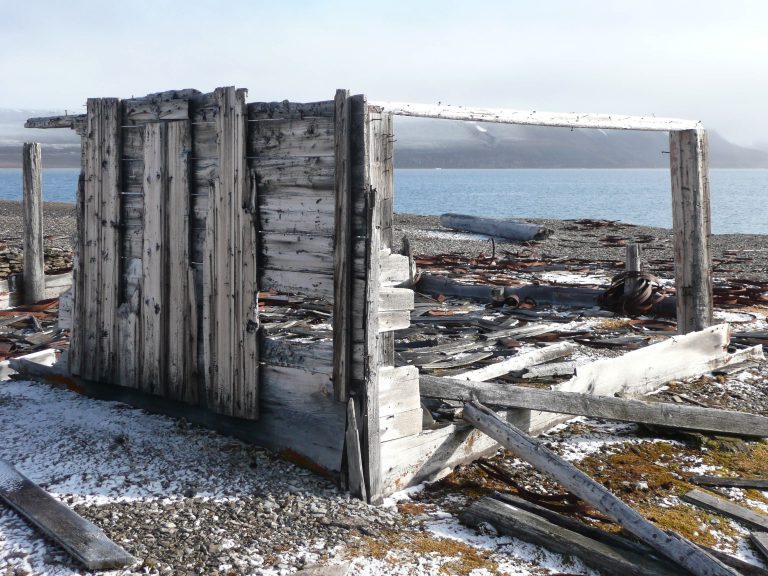 Remains of a explorers hut in the Northwest Passage.